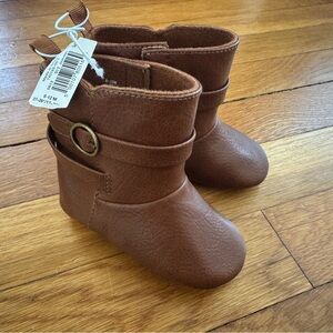 Old Navy Tan Baby Boots with Buckle